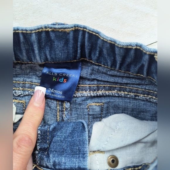 Falls Creek Kids Toddler Boy Denim Straight Leg Jeans Blue Size 24 Months - Picture 3 of 5